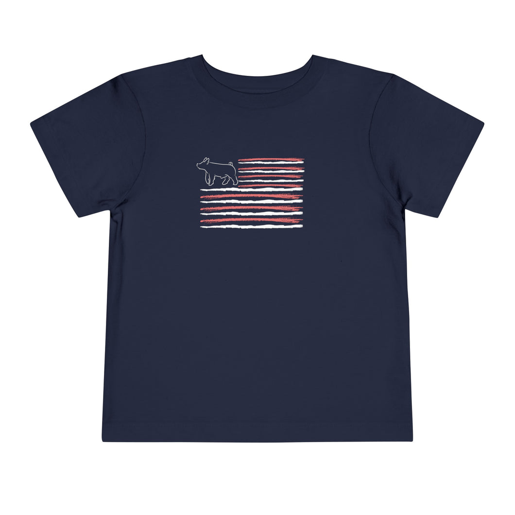 Show Barrow American Flag Toddler T-Shirt