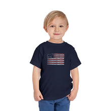 Load image into Gallery viewer, Show Steer American Flag Toddler T-Shirt
