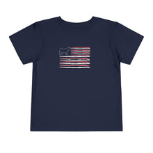 Load image into Gallery viewer, Show Steer American Flag Toddler T-Shirt
