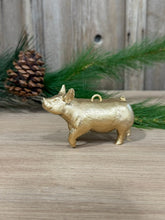 Load image into Gallery viewer, Gold Barrow Christmas Ornaments, Set of 4
