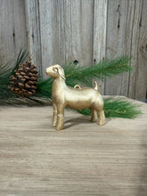 Load image into Gallery viewer, Gold Show Goat Christmas Ornaments, Set of 4
