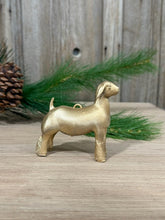 Load image into Gallery viewer, Gold Show Goat Christmas Ornaments, Set of 4
