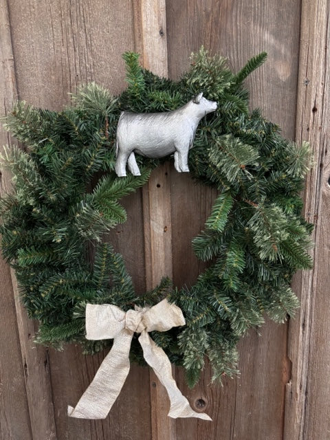 Show Heifer Flat Wreath Ornament, 1 Each