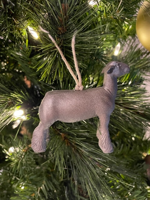 Show Lamb Christmas Ornaments, Set of 4, Show Livestock, Lamb