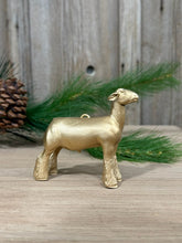 Load image into Gallery viewer, Gold Lamb Christmas Ornaments, Set of 4
