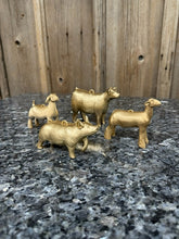 Load image into Gallery viewer, Gold Barrow Christmas Ornaments, Set of 4
