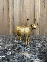 Load image into Gallery viewer, Gold Show Steer Christmas Ornaments, Set of 4
